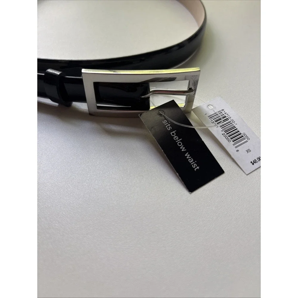 Banana Republic Black Genuine Leather Made In Italy Extra Small Belt Sit Below